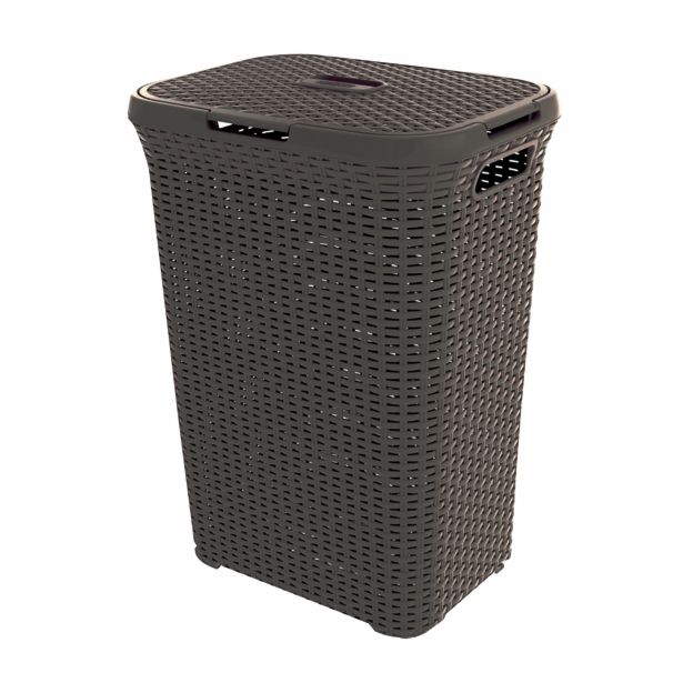 KOŠ ZA PERILO CURVER 60 L RATAN RJAV 46.2X35.3X62.7 CM