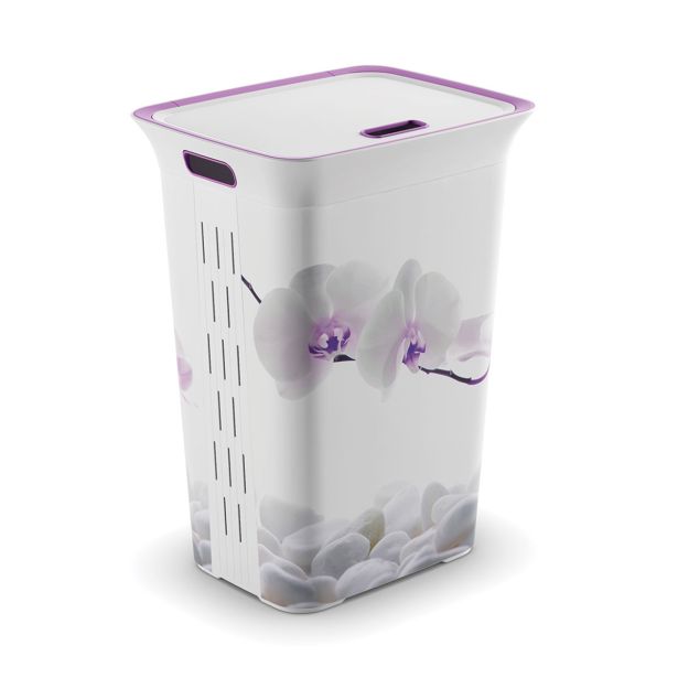 KOŠ ZA PERILO KIS 44X35X61CM 60L ORHIDEJA