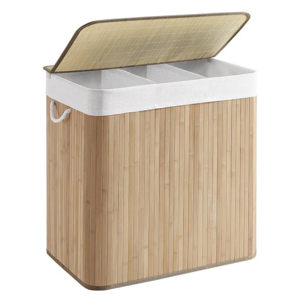 KOŠ ZA PERILO SONGMICS BAMBOO 3X50L