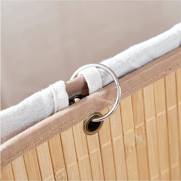 KOŠ ZA PERILO SONGMICS BAMBOO 72L 40X30X60 CM