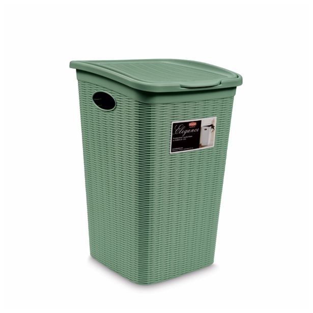 KOŠ ZA PERILO STEFANPLAST 50 L; 37X38X54.5 CM ELEGANCE ZELEN