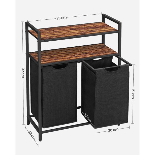 KOŠ ZA PERILO VASAGLE BLH101B01 RUSTIKAL