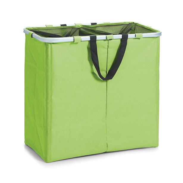 KOŠ ZA PERILO ZELLER PRESENT 62X32X54 CM 2 PREKATA ZELEN