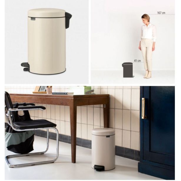 KOŠ ZA SMETI BRABANTIA NEWICON S PEDALKO 12 L, BEŽ