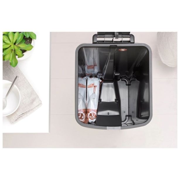 KOŠ ZA SMETI BRABANTIA STEPUP 40 L TEMNO SIV