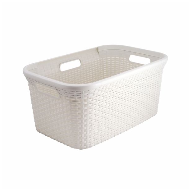 KOŠARA ZA PERILO CURVER 40 L RATAN BELA 60.3X40.3X23.7 CM