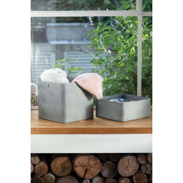 KOŠARA CURVER ZA SHRANJEVANJE, BETON, XL, S POKROVOM