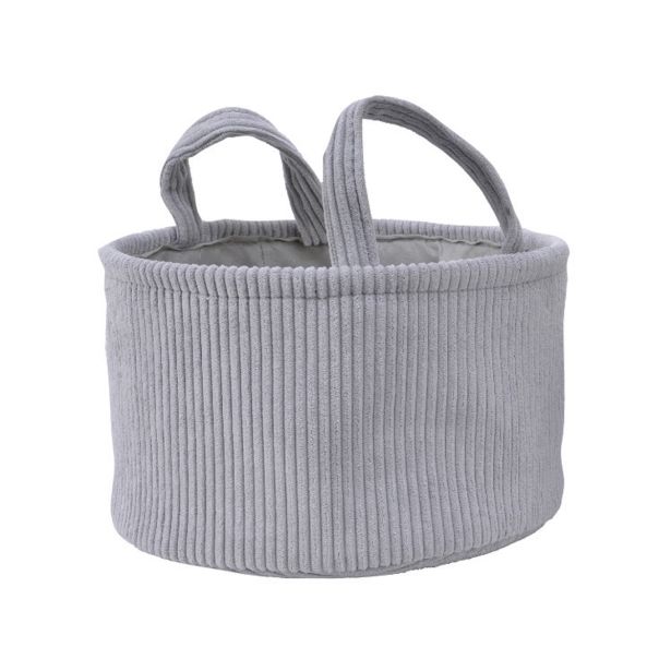 OKRASNA KOŠARA 18X10CM ŽAMETNA, REBRASTA