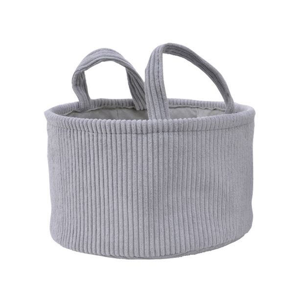 OKRASNA KOŠARA 27X16CM ŽAMETNA, REBRASTA