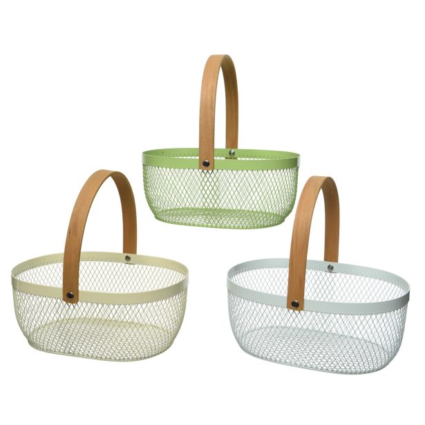 POMLADNA DEKORACIJA KOŠARCA Z ROČAJEM 23.5X18 CM SORT