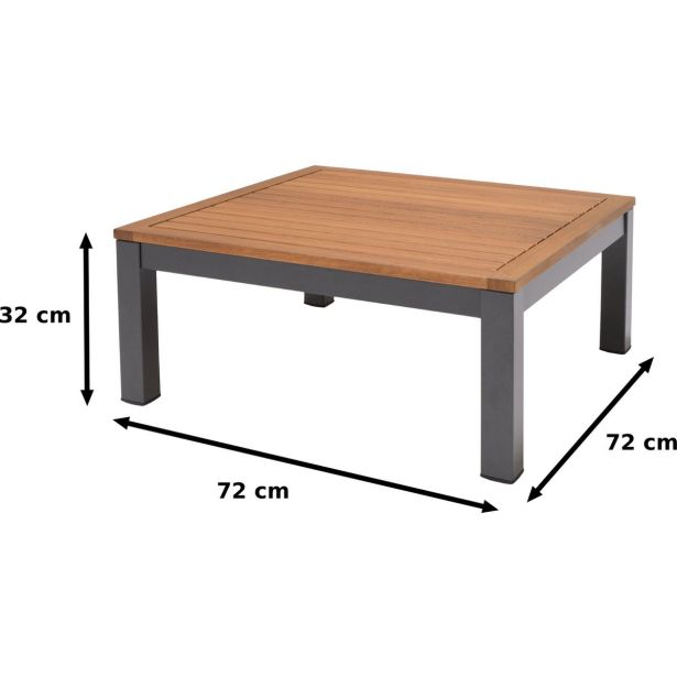 KOTNA GARNITURA ORIS II 5P ALU/EUC+KAVNA MIZICA D.GR/BEŽ BLAZINA