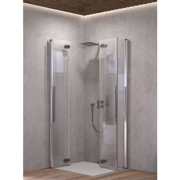 KOTNA KABINA ZA PRHANJE KOLPA SAN Q 80 SBR/1 POLARIS FOLD SILVER PROF. PROZ. STEK.