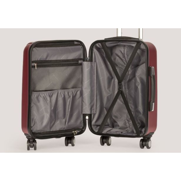 KOVČEK SCANDINAVIA POTOVALNI TRDI 40 LIT RDEČE BARVE