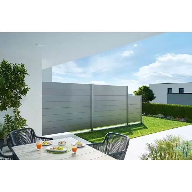 KOVINKSA VRTNA GREDA BIOHORT 4.4X96X182 CM PANELI BREZ AKRILNEGA STEKLA, SREBRNA