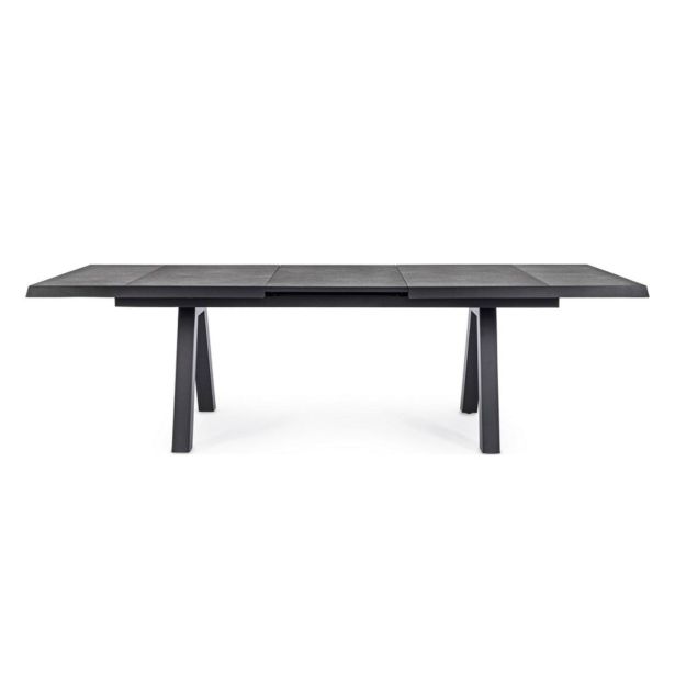 KOVINSKA MIZA BIZZOTTO HOMEMOTION KRION, RAZ. 205-265X103CM ALUMINIJ