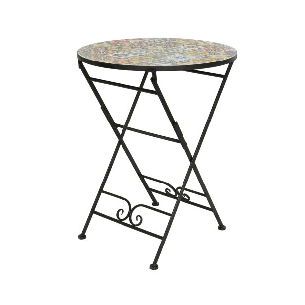 KOVINSKA MIZA DECORIS BRAGA MOZAIK 60X75 CM