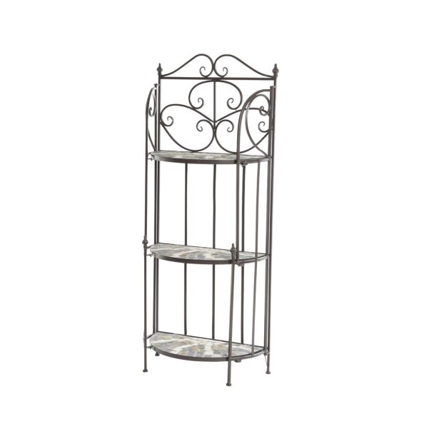 KOVINSKA MIZA DECORIS SIENA MOZAIK REGAL 27X53.5X130 CM