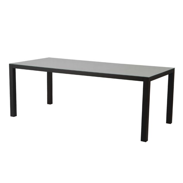 KOVINSKA MIZA MQ MONI, 200X100 CM ALUMINIJ,STEKLO