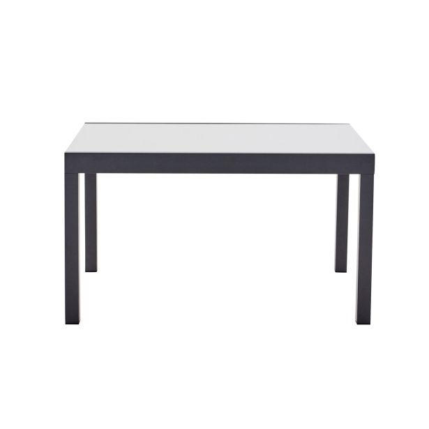 KOVINSKA MIZA NATERIAL LYRA II 4/10P ALU STEKLO 135/270X90 TEMNO SIVA