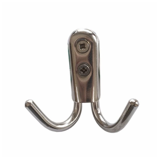 KOVINSKA OBEŠALNA KLJUKA DVOKRAKA NIKLJANA