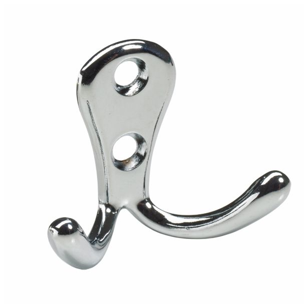 KOVINSKI OBEŠALNIK 2 KLJUKI HETTICH DIY, 52X54X24 MM, KROMIRAN