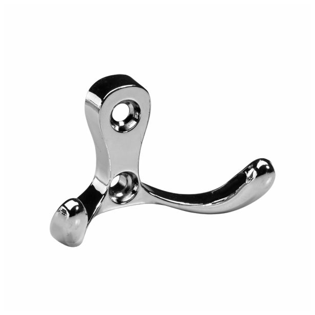 KOVINSKI OBEŠALNIK 2 KLJUKI HETTICH DIY, 58X32X30 MM, KROMIRAN