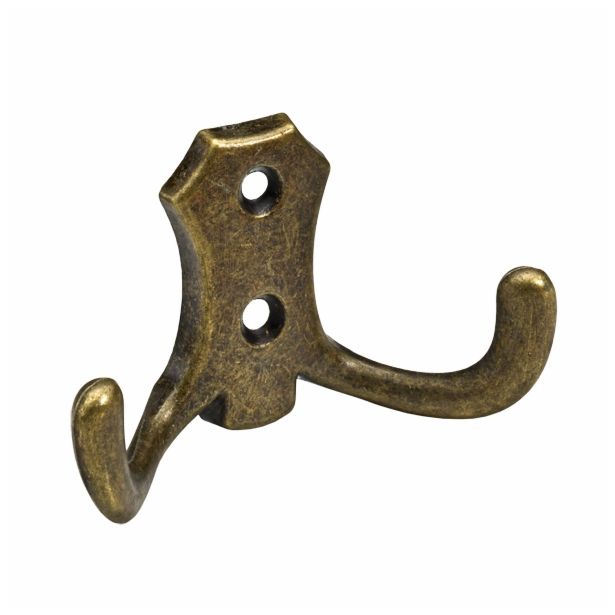 KOVINSKI OBEŠALNIK 2 KLJUKI HETTICH DIY, 77X47X31 MM, BRUNIRAN