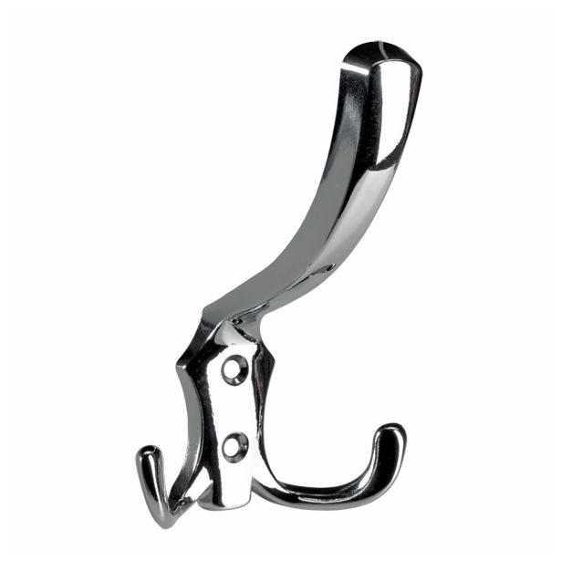 KOVINSKI OBEŠALNIK 2 KLJUKI HETTICH DIY, 125X77X75 MM, KROMIRAN