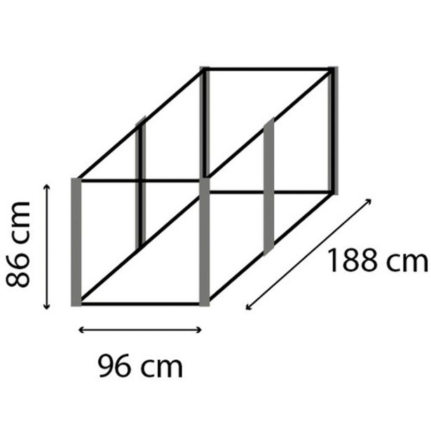 KOVINSKA VISOKA GREDA VITAVIA LINUS 858 GRANIT/ČRNA