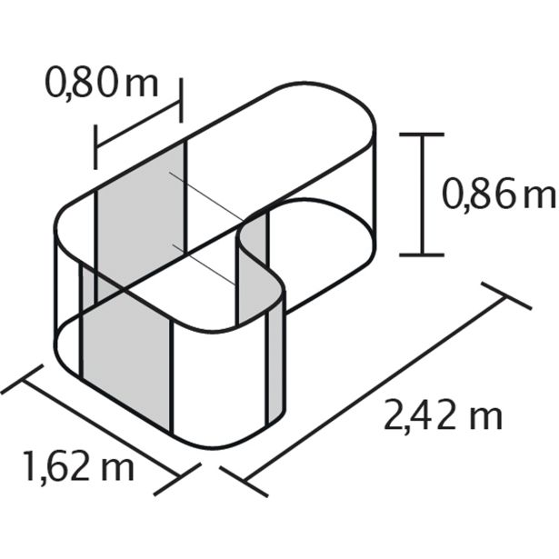 KOVINSKA VISOKA GREDA VITAVIA RAZŠIRITEV CURVE 858 NARA 0.86M