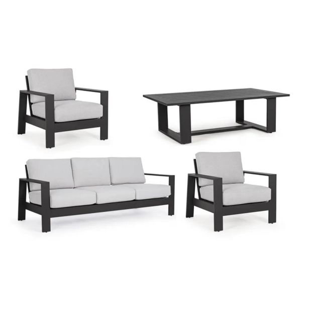 KOVINSKA VRTNA GARNITURA BIZZOTTO HOMEMOTION BALTIC, ANTRACIT SET 4