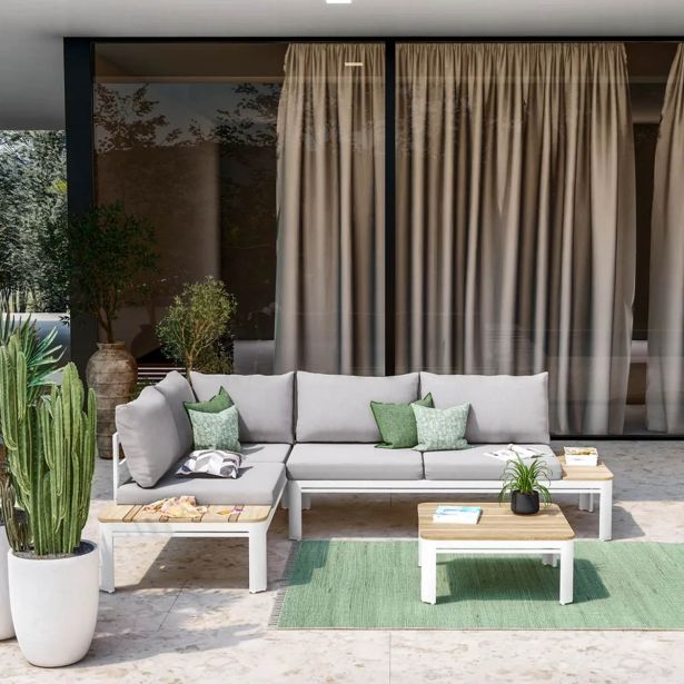 KOVINSKA VRTNA GARNITURA MQ MONO, KOTNA 3 DELNA