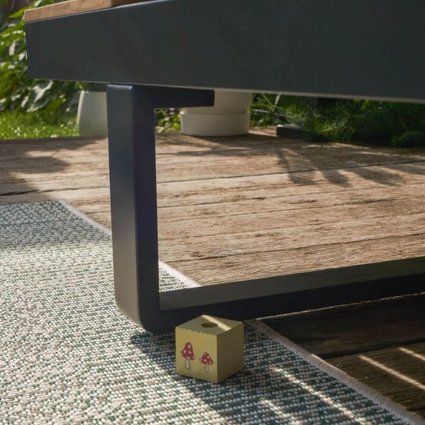 KOVINSKA VRTNA GARNITURA NATERIAL PERSEA 5P KOTNA ALU TIKOVINA, TEMNO SIVA