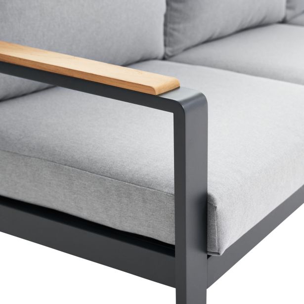 KOVINSKA VRTNA GARNITURA NATERIAL PERSEA TROSED ALU TIKOVINA, TEMNO SIV