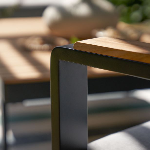 KOVINSKA VRTNA GARNITURA NATERIAL PERSEA TROSED ALU TIKOVINA, TEMNO SIV