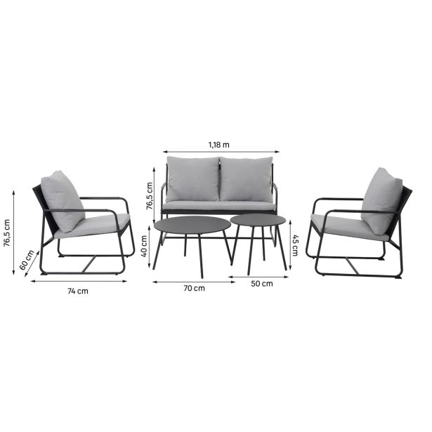 KOVINSKA VRTNA GARNITURA NATERIAL SET FINO