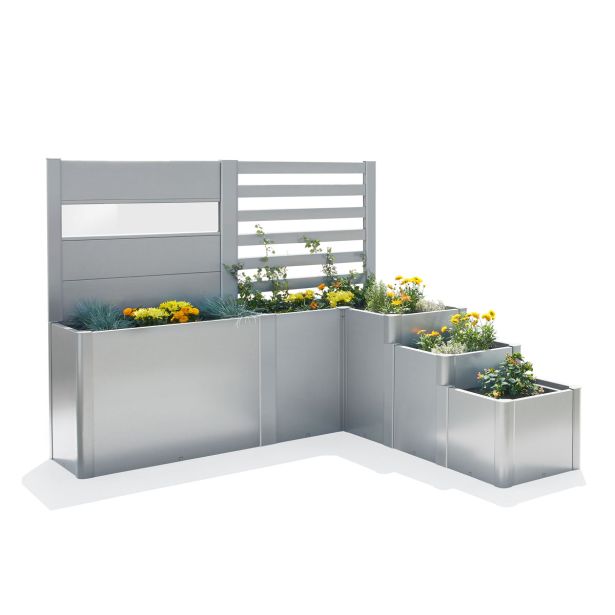 KOVINSKA VRTNA GREDA BIOHORT 201X250X168 CM DAVINCI RAZLIČICA 2 SREBRNA