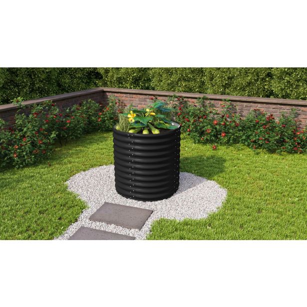 KOVINSKA VRTNA GREDA VITAVIA VITA OKROGLA 858, ČRNA