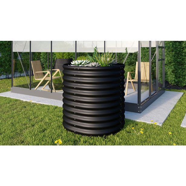 KOVINSKA VRTNA GREDA VITAVIA VITA OKROGLA 858, ČRNA