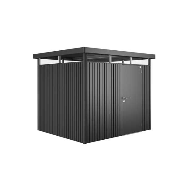 KOVINSKA VRTNA HIŠKA BIOHORT 275X195 CM HIGHLINE H2 ENOJNA VRATA TEMNO SIVA