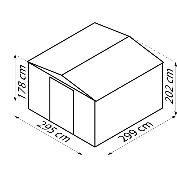 KOVINSKA VRTNA HIŠKA GLOBEL DREAM 1010 SREBRNA Š296 X G300 X V203 CM