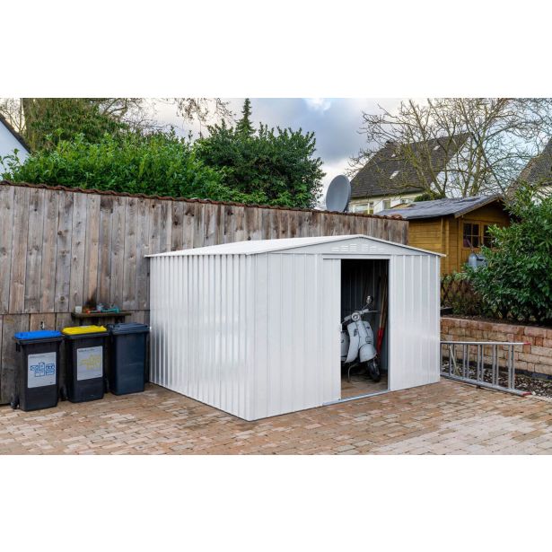 KOVINSKA VRTNA HIŠKA GLOBEL DREAM 1010 SREBRNA Š296 X G300 X V203 CM