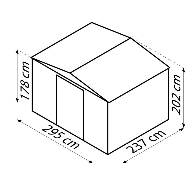 KOVINSKA VRTNA HIŠKA GLOBEL DREAM 108 ZELENA Š296 X G238 X V203 CM