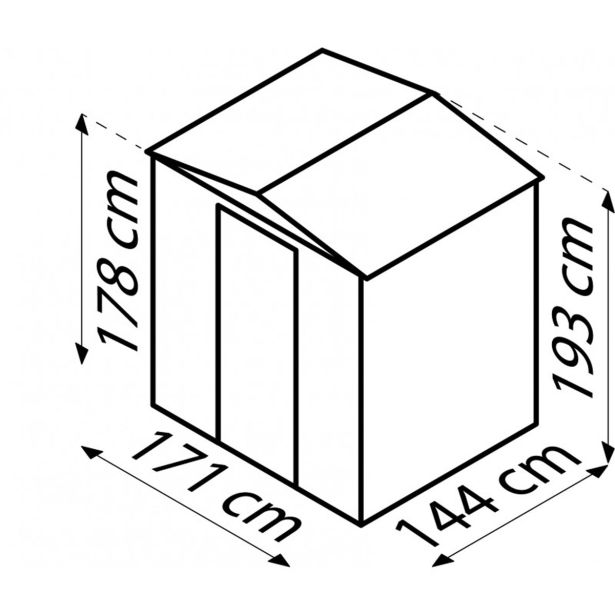 KOVINSKA VRTNA HIŠKA GLOBEL DREAM 65 ANTRACIT Š172 X G144 X V193.5 CM