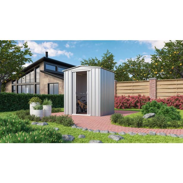 KOVINSKA VRTNA HIŠKA GLOBEL DREAM 65 SREBRNA Š172 X G144 X V193.5 CM