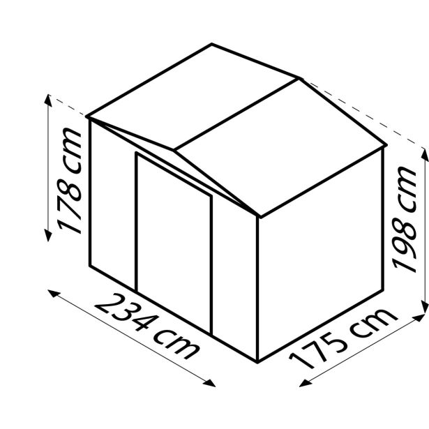 KOVINSKA VRTNA HIŠKA GLOBEL DREAM 86 SREBRNA Š234 X G175 X V198 CM