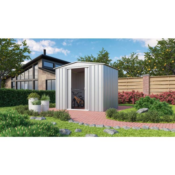 KOVINSKA VRTNA HIŠKA GLOBEL DREAM 86 SREBRNA Š234 X G175 X V198 CM