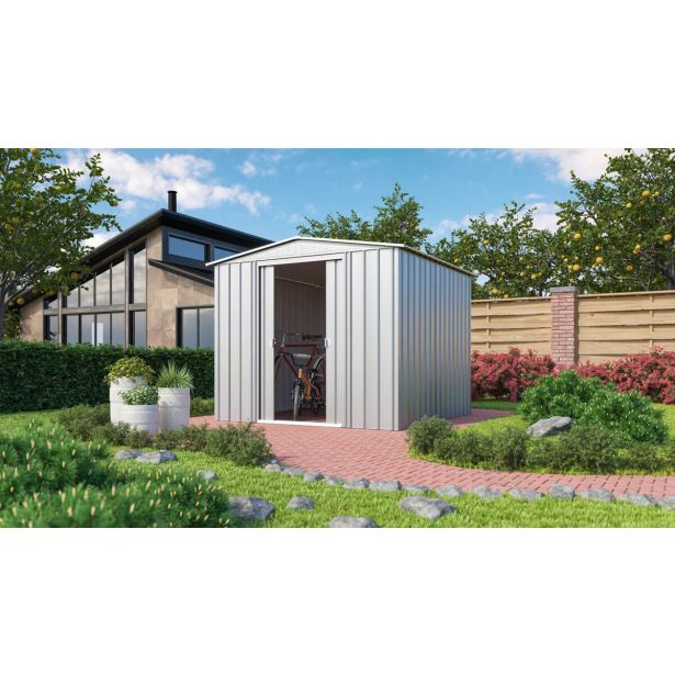 KOVINSKA VRTNA HIŠKA GLOBEL DREAM 88 SREBRNA Š234 X G238 X V198 CM