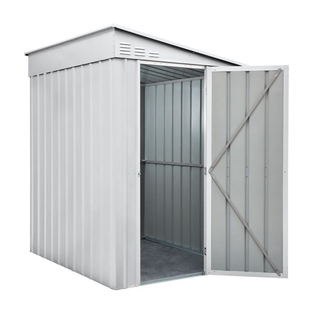 KOVINSKA VRTNA HIŠKA GLOBEL LEANTO 56 SREBRNA Š145 X G172 X V204 CM