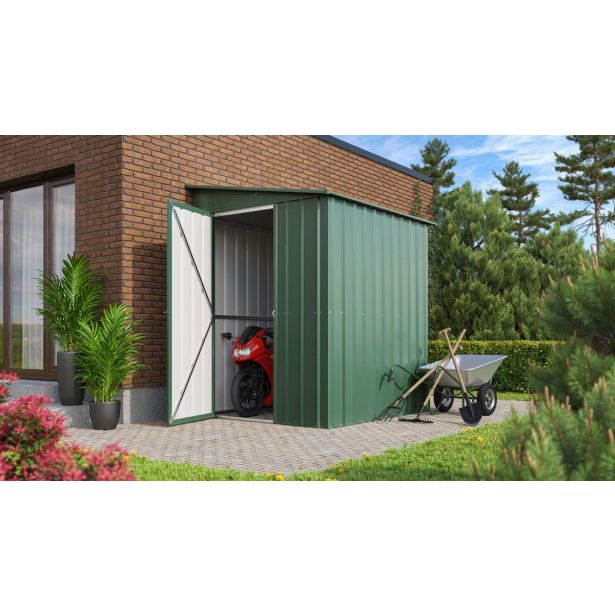 KOVINSKA VRTNA HIŠKA GLOBEL LEANTO 56 ZELENA Š145 X G172 X V204 CM